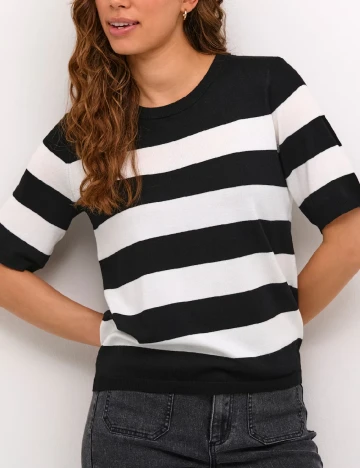 Bluza Kaffe, alb/negru