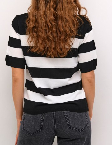 Bluza Kaffe, alb/negru