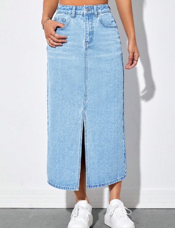 
						Fusta SHEIN, albastru