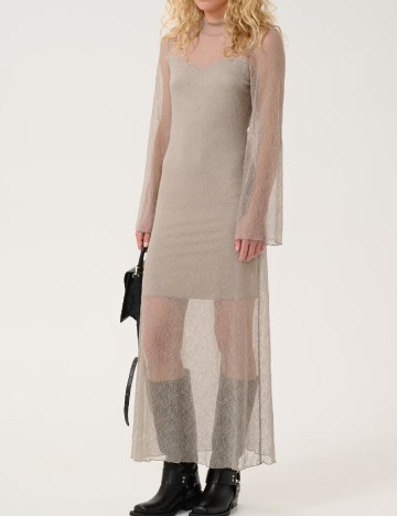 Rochie lunga Gestuz, gri