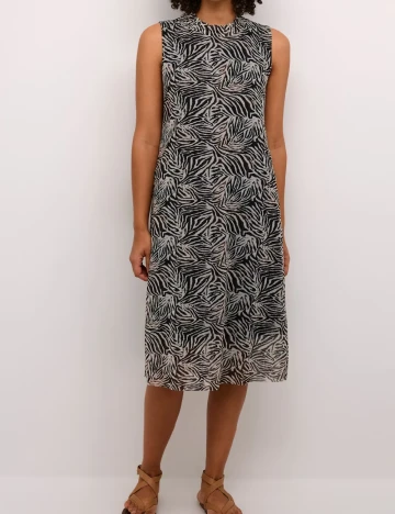 Rochie medie Bon a Parte, negru/bej