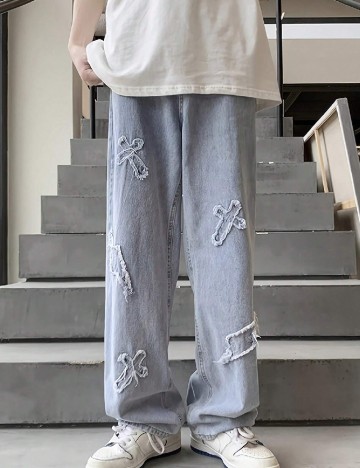 
						Blugi SHEIN, albastru deschis