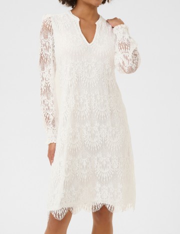 Rochie medie Culture, alb