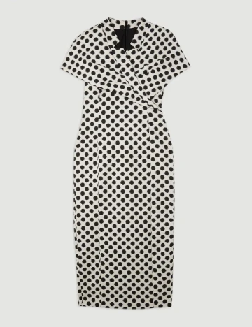 Rochie medie Karen Millen, alb/negru