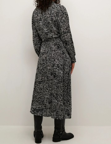 Rochie medie Kaffe, negru/alb