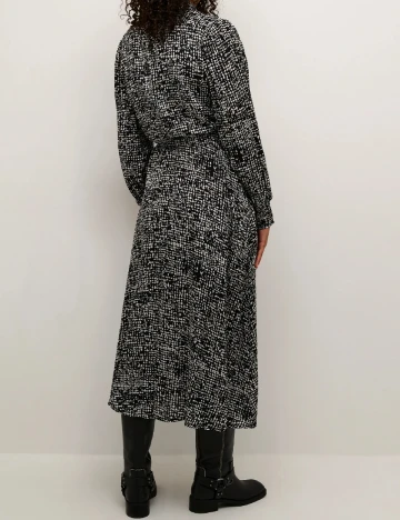 Rochie medie Kaffe, negru/alb