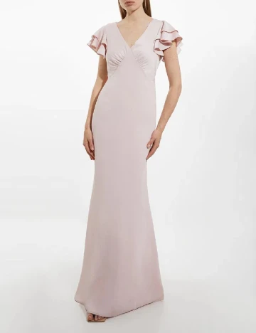 Rochie lunga Karen Millen, roz pal