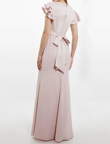 Rochie lunga Karen Millen, roz pal