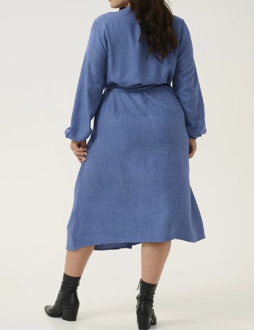 Rochie medie Kaffe Curve, albastru