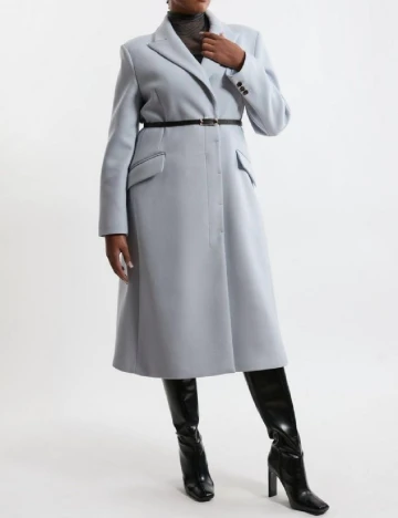 Palton Karen Millen Plus Size, bleu