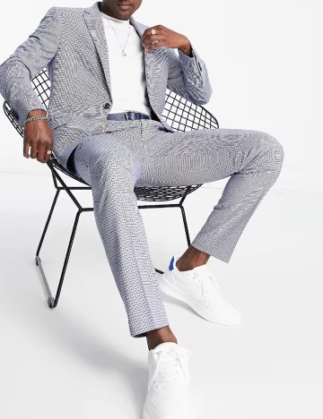 Sacou Topman, albastru/alb