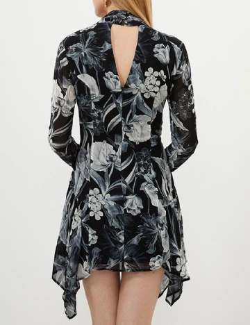 Rochie scurta Karen Millen, alb/negru