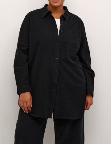 
						Camasa Kaffe Curve, negru