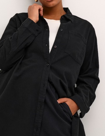 Camasa Kaffe Curve, negru