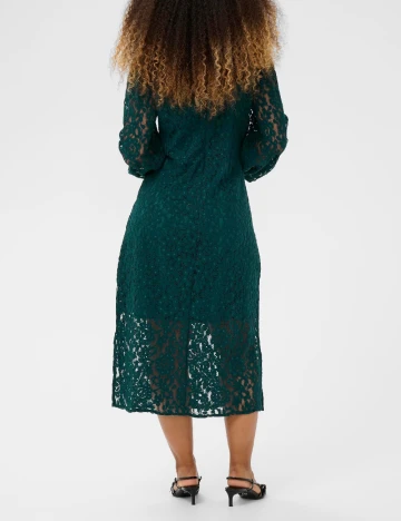 Rochie medie Cream, verde