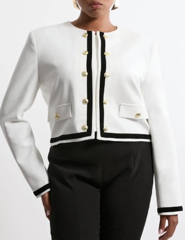 
						Sacou Karen Millen Plus Size, alb