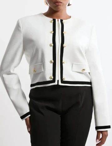 Sacou Karen Millen Plus Size, alb