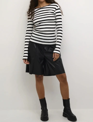 Bluza Kaffe, alb/negru