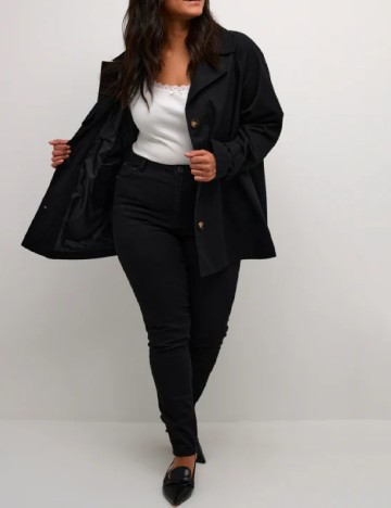 
						Jacheta Kaffe Curve, negru