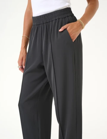 Pantaloni Kaffe, gri inchis