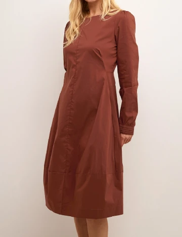 Rochie medie Culture, maro