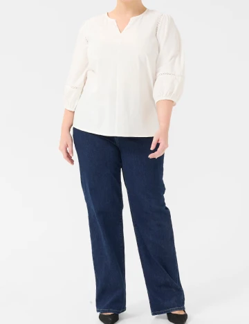 Bluza Kaffe Curve, alb