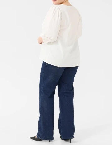 Bluza Kaffe Curve, alb