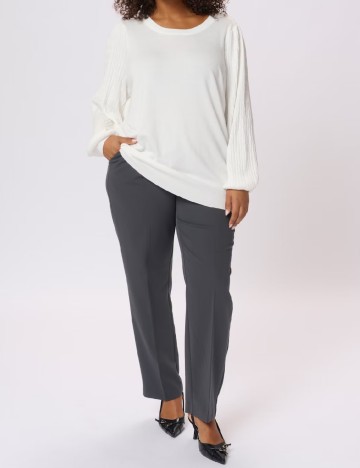 Bluza Kaffe Curve, alb