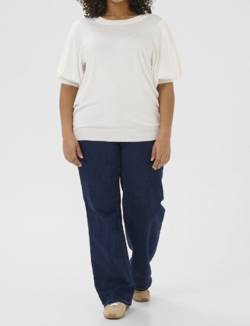 Bluza Kaffe Curve, alb