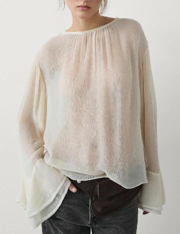 Bluza Massimo Dutti, crem