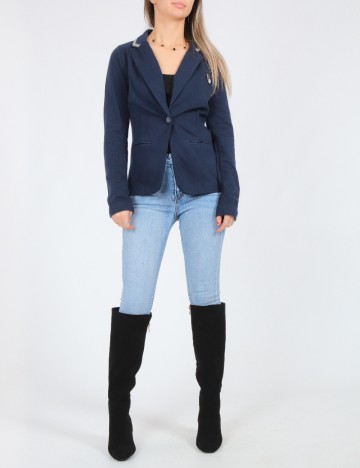 
						Sacou Bershka, albastru