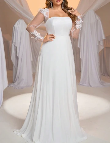 Rochie lunga SHEIN CURVE, alb