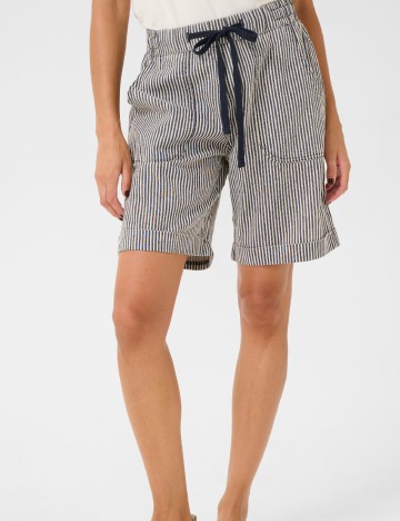 Pantaloni scurti Kaffe, albastru/alb