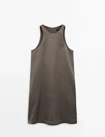 Rochie scurta Massimo Dutti, gri inchis