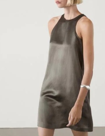 Rochie scurta Massimo Dutti, gri inchis