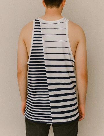 Maiou Bershka, alb/bleumarin