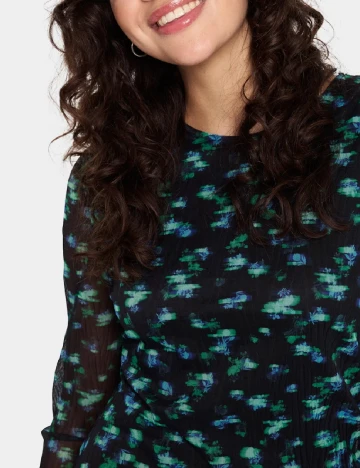 Rochie lunga Saint Tropez, negru/verde