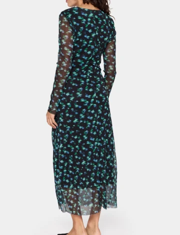 Rochie lunga Saint Tropez, negru/verde