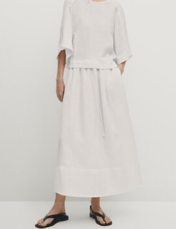 
						Fusta Massimo Dutti, alb