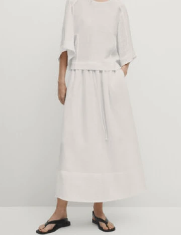 Fusta Massimo Dutti, alb