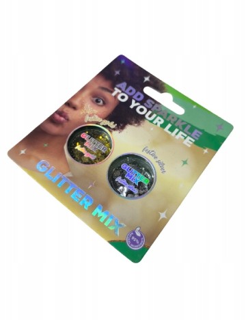 Sclipici facial Maxbrands, auriu/argintiu