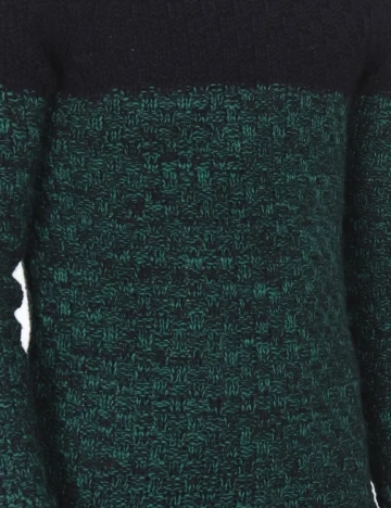 Pulover Bershka, bleumarin/verde