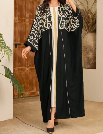 
						Kimono SHEIN, negru/galben