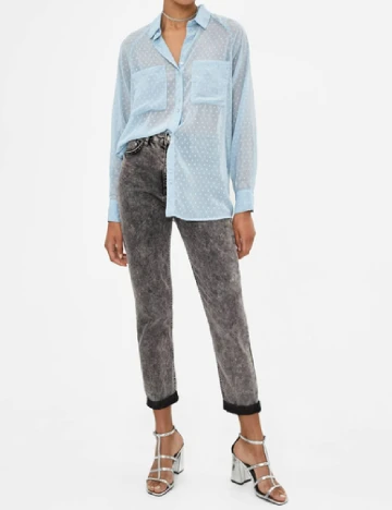 Camasa Bershka, albastru