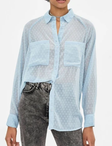 Camasa Bershka, albastru