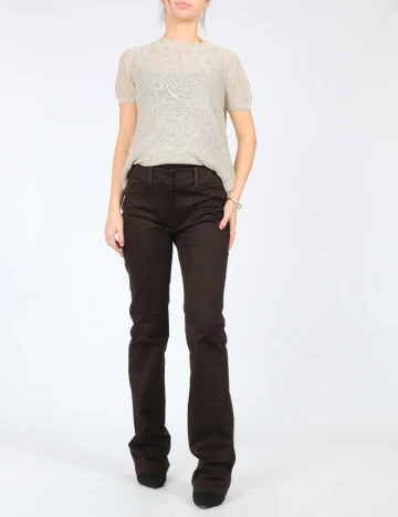 Pantaloni Zara, maro