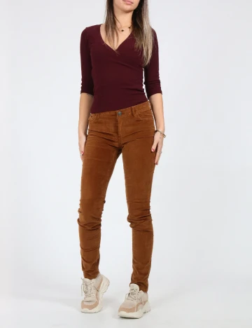 Pantaloni Zara, maro