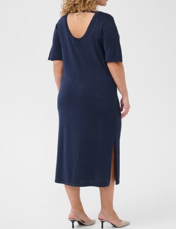 Rochie medie Kaffe Curve, bleumarin