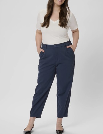 
						Pantaloni Kaffe Curve, bleumarin