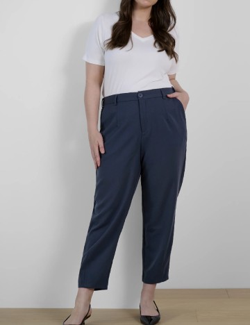 Pantaloni Kaffe Curve, bleumarin